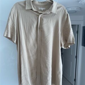 Onia Beige Casual Button Down Shirt